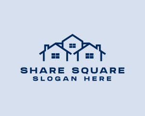 Blue House Real Estate logo design