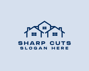 Blue House Real Estate logo design