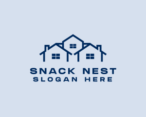 Blue House Real Estate logo design