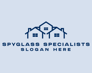 Blue House Real Estate logo design