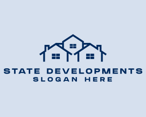 Blue House Real Estate logo design