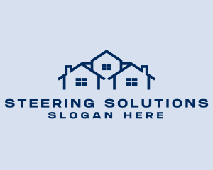 Blue House Real Estate logo design