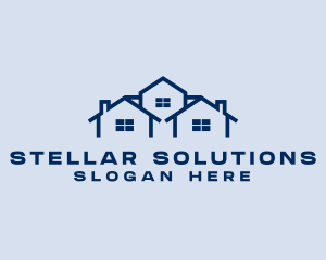 Blue House Real Estate logo design