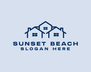 Blue House Real Estate logo design