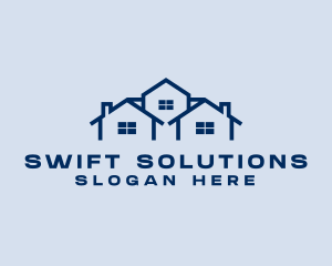 Blue House Real Estate logo design