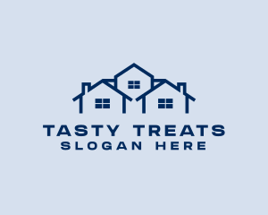 Blue House Real Estate logo design