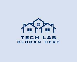 Blue House Real Estate logo design