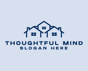 Blue House Real Estate logo design