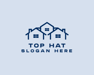 Blue House Real Estate logo design