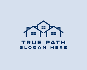 Blue House Real Estate logo design