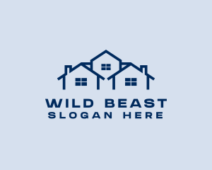 Blue House Real Estate logo design