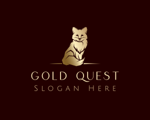 Gold Luxury Fox logo design