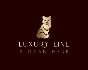 Gold Luxury Fox logo design