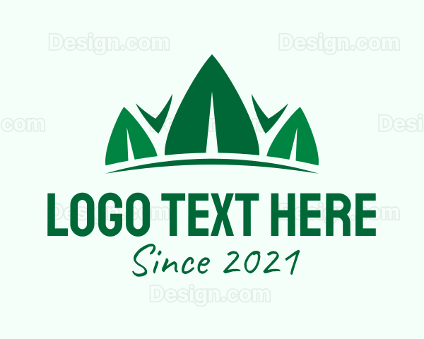 Green Leaf Crown Logo