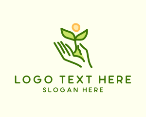 Nature Planting Hand logo