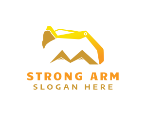 Mountain Excavator Arm logo design