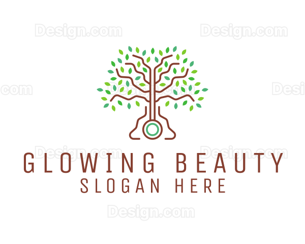 Tree Leaves Ecology Logo