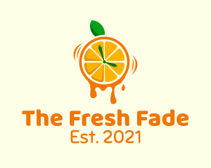 Orange Juice Clock  logo design