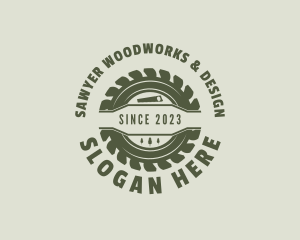 Carpentry Circular Saw logo design