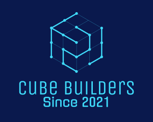 Blue Digital Cube  logo