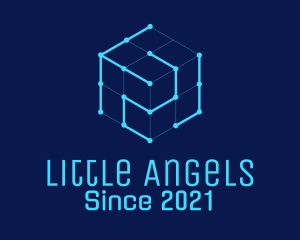 Blue Digital Cube  logo