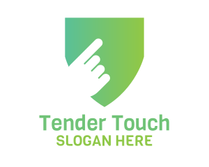 Gradient Touch Shield logo design