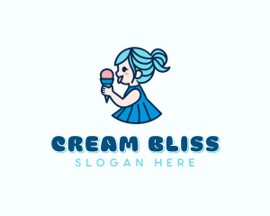 Ice Cream Girl logo design