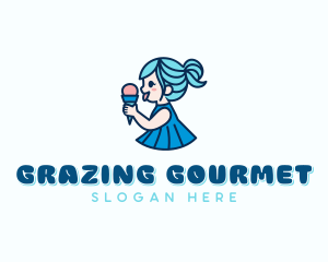 Ice Cream Girl logo design