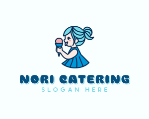 Ice Cream Girl logo design