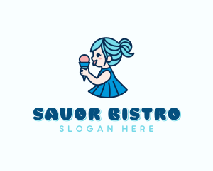 Ice Cream Girl logo design