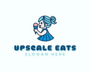 Ice Cream Girl logo design