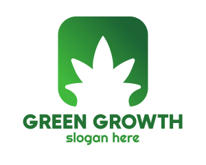 Green Marijuana App logo design