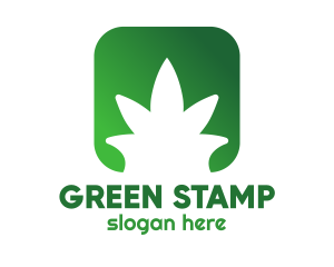 Green Marijuana App logo design