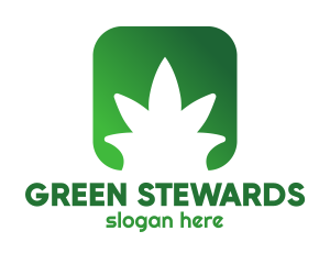 Green Marijuana App logo design