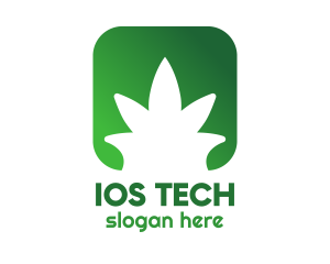 Green Marijuana App logo design