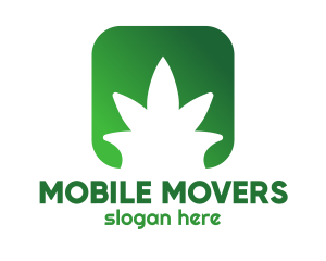 Green Marijuana App logo design