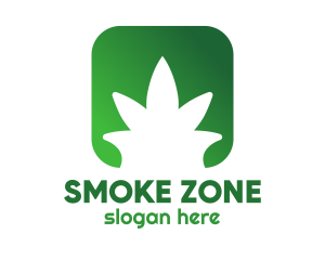 Green Marijuana App logo design