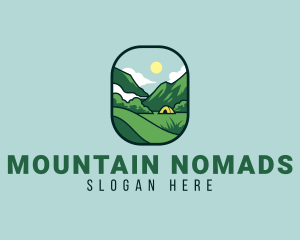 Mountain Tent Camping logo design