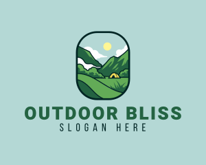 Mountain Tent Camping logo design