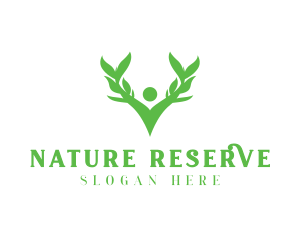 Leaf Nature Human logo design