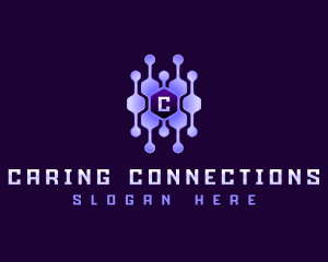 Tech Connection Hexagon logo design