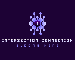 Tech Connection Hexagon logo design