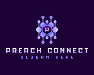 Tech Connection Hexagon logo design