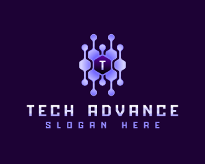 Tech Connection Hexagon logo design