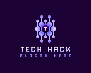 Tech Connection Hexagon logo design