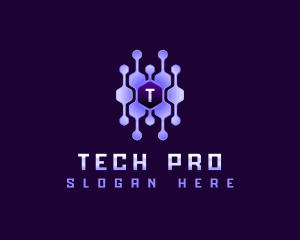 Tech Connection Hexagon logo design