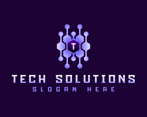 Tech Connection Hexagon logo design