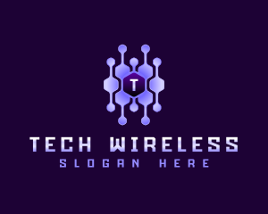 Tech Connection Hexagon logo design