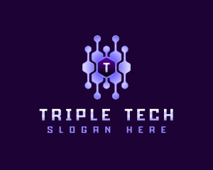 Tech Connection Hexagon logo design