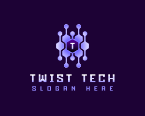 Tech Connection Hexagon logo design